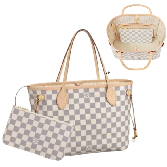 Rare! Like New! Authenticated LOUIS VUITTON N40605 Neverfull PM DAMIER AZUR - Picture 7 of 16